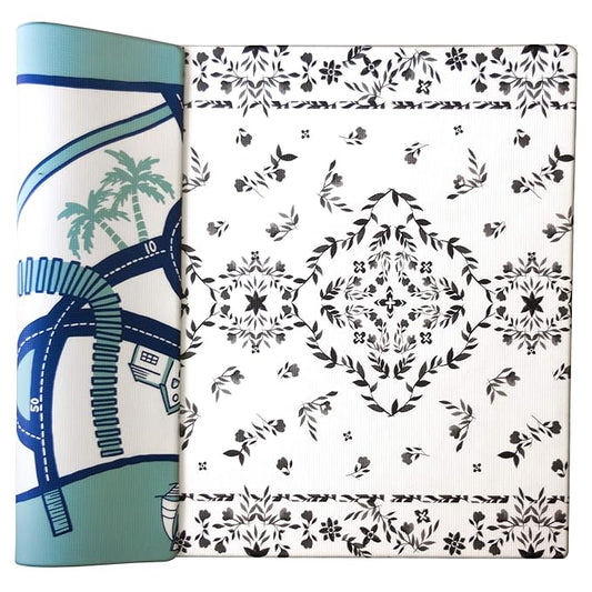 The Shwally PlayMat - Soft Baby Play Mat - Reversible Foam Floor Mat - Waterproof, Wipe-Clean, Durable, Non-Toxic and Hypoallergenic - Large (6.5' X 4.5')