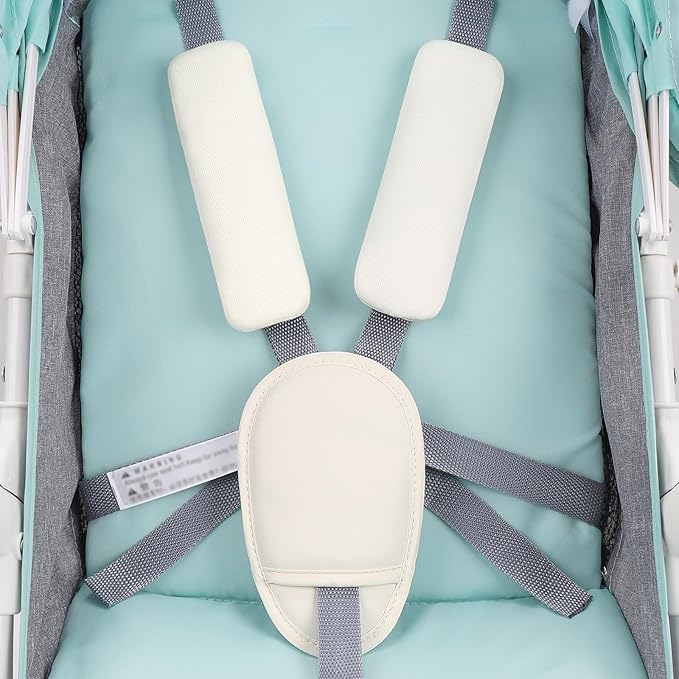 Accmor Car Seat Strap Pads Set for Baby Toddler Kids, Car Seat Strap Covers with Hip Support, Super Soft Seat Belt Covers Fits for All Car Seats, Pushchair, High Chair, Stroller