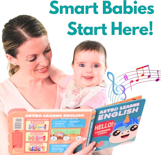 Astro Learns English Bundle Deals — Musical Toys & Interactive Sound Board Book for Toddlers 1-3, Singing & Learning Songs for Babies, Educational Talking Musical Toy, Sing Along Songs