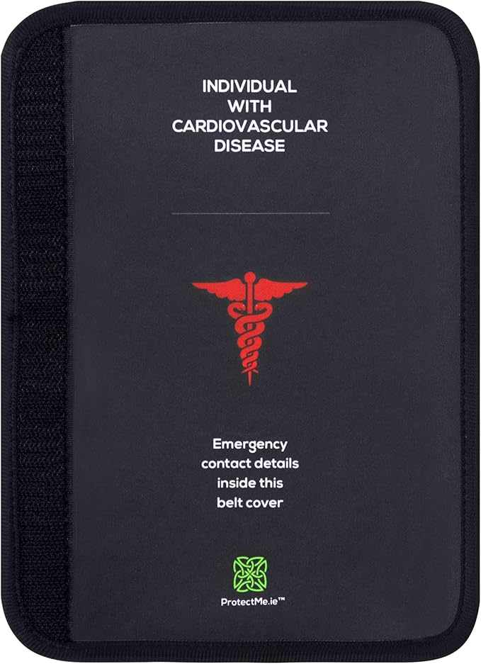 Protect Me Seatbelt Cover Cardiovascular Disease Seat Belt Covers. Seatbelt Cover w/Emergency Support. Car Accessories - Individual with Cardiovascular Disease