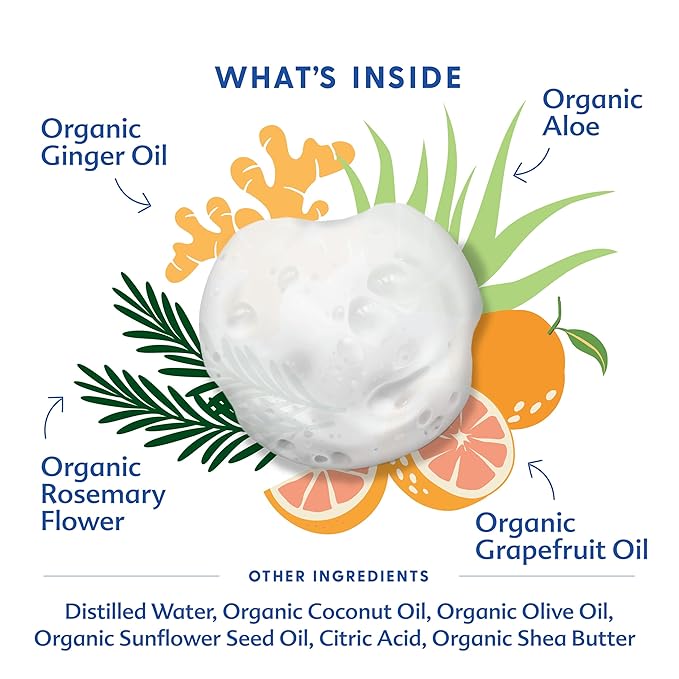 Motherlove Baby & All Soap (32 oz) Gentle Foaming All-Purpose Castile Soap Made with Organic Ingredients – Refreshing Ginger Grapefruit (Pack of 2)