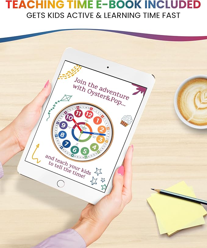 3 Pack Dry Erase Learning Clocks - Award-Winning Large Magnetic Clock & 2 Student Practice Clocks - Analog & Digital Classroom Teaching Tools - Includes E-Book to Help Kids Tell Time Easily