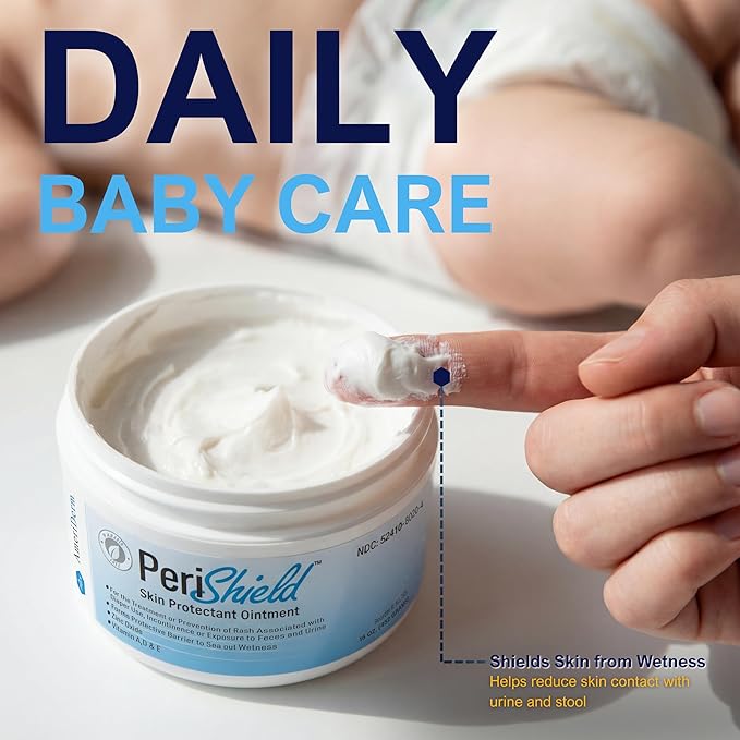 MED PRIDE Skin Protectant 16 oz Diaper Rash Ointment Zinc-Oxide Diaper Rash Cream For Babies With Vitamin A, D & E- Paraben-Free Healing Baby Butt Cream For Rash Treatment & Prevention