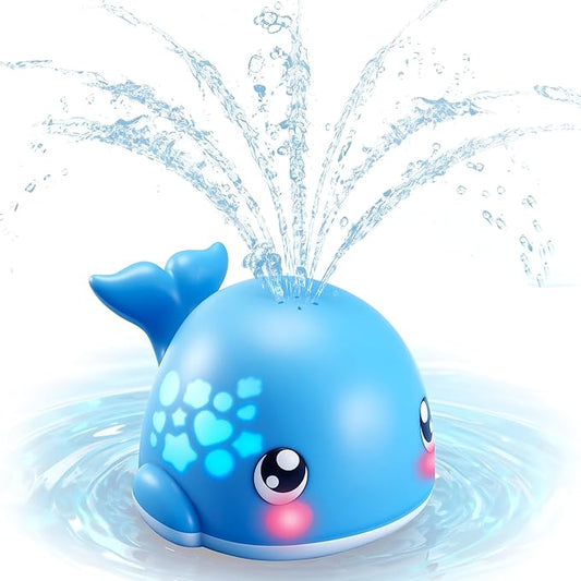 lalalark Baby Bath Toys, Sprinkler Whale Bath Toy for Babies 6-12 Months, Light Up Bath Toys for Kids Ages 1-3, Bathtub Toy for Boy & Girl, Easter Basket Stuffers for Toddler