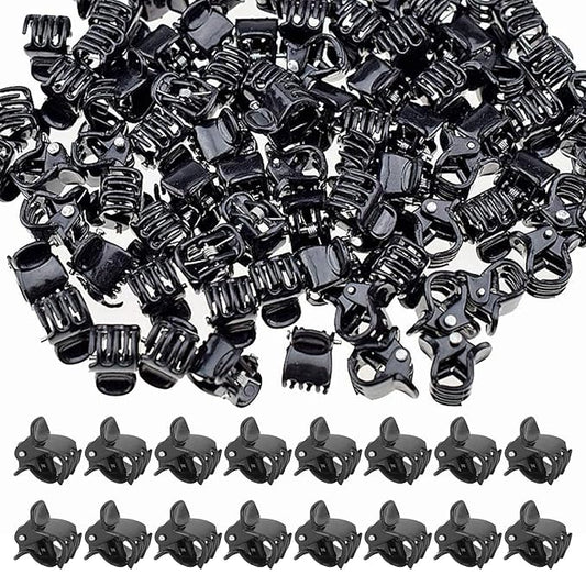 200PCS Tiny Hair Clips for Girl,Mini Claw Clips for Women, 1cm Black Plastic Mini Claw Clips for Babies, Hair Accessories for Women,Non Slip Pins Hair Clamps,Designed for Thin Or Thick Hair,Good Gift