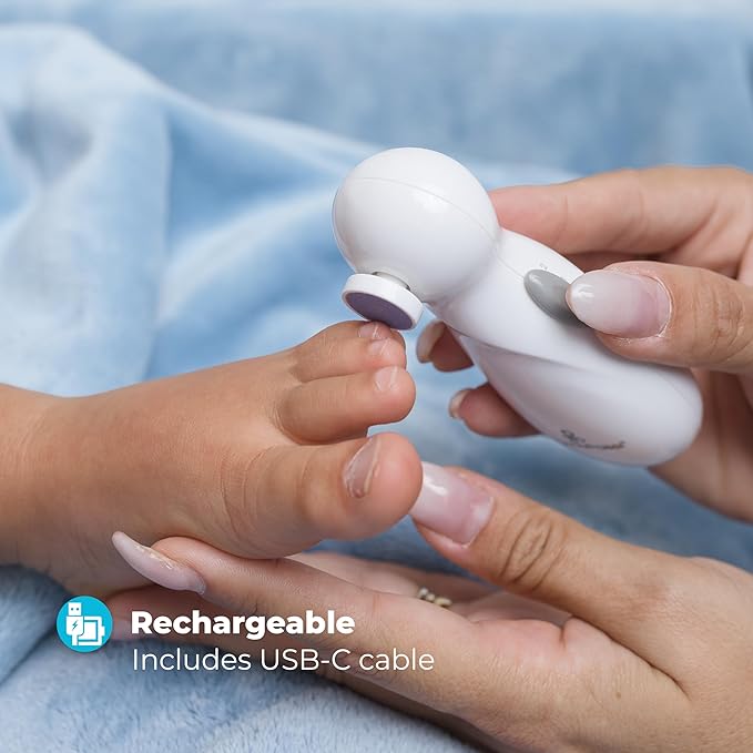 Primo Passi Baby Electric Nail Filer | Baby Nail Trimmer | Grooming Kit for Newborn Toddler and Kids Fingernails & Toes