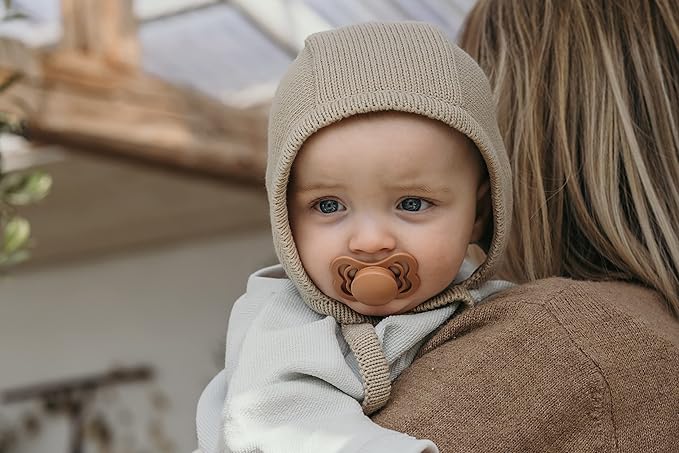 BIBS Pacifiers - Supreme Collection | BPA-Free Baby Pacifier | Made in Denmark | Set of 2 Ivory/Blush Color Premium Soothers | Size 6-18 Months