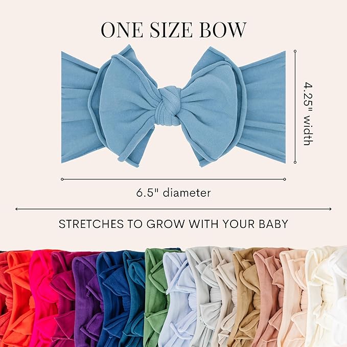 Baby Bling 2PK FAB-BOW-LOUS®: thistle + white shabby dot