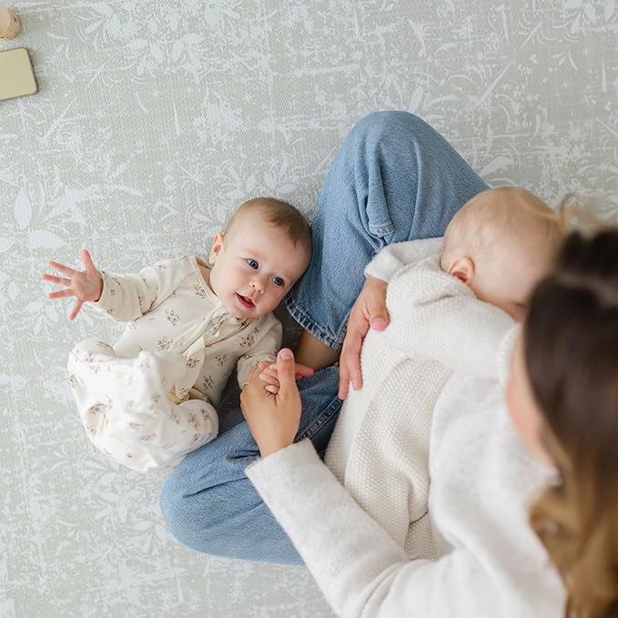 Little Landings Baby Play Mat for Floor - Eden (4x6ft) - Premium EVA Foam Play Mat for Babies & Toddlers (Ages 0-5+) - Non-Toxic Playmat for Tummy Time, Crawling & Playroom - Stylish & Comfortable