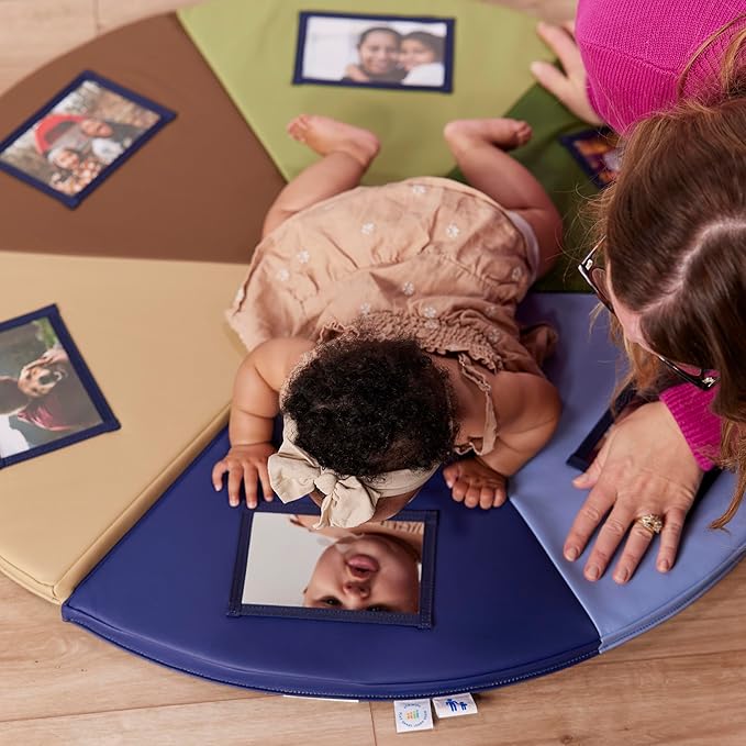 ECR4Kids SoftZone Picture Me Play Mat, Activity Mat, Earthtone