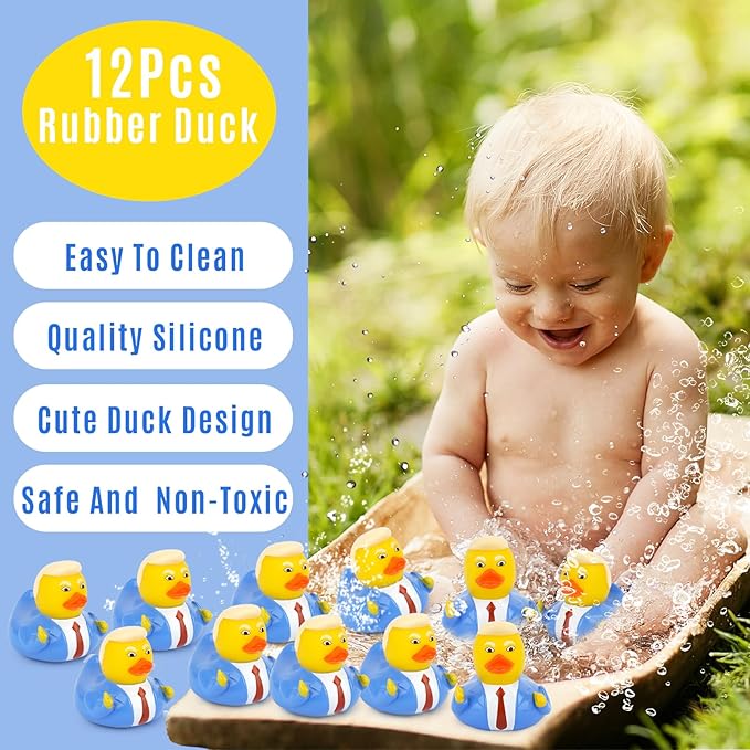 Rubber Ducks - Rubber Ducks Bulk 12 Pcs,Rubbers Duck for Jeeps,Baby Bath Toys,Rubbers Duckies for Baby Shower Pool Party Favors