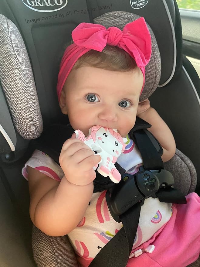 Unicorn Silicone Teething Toy! 100% Safe, Non-Toxic, BPA Free and Effective for Teething Pain Relief...Adorable Unicorn Teether Designed for a Happy Baby!