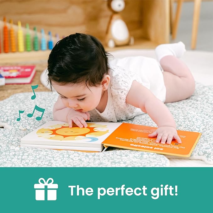 Binibi Sol Solecito – Bilingual Musical Sound Book for Toddlers 1–3, Spanish Nursery Rhymes & Play Songs, Interactive Board Book. Libro en Espanol para bebés.