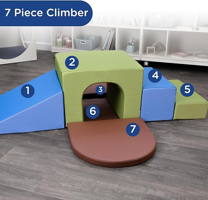 Children's Factory Cozy Woodland Climb-Up Tunnel, CF710-149, Toddler Indoor Play Equipment, Baby Climbing Toys, Foam Climbers for Preschool or Daycare