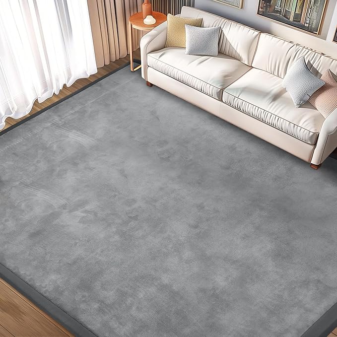 Baby Play Mat for Floor Nursery Muscle Mat Area Rug Playroom Rug 79"x158" Memory Foam 1.3" Thick Crawling Mat for Babies,Toddlers, Infants, Kids(Grey)