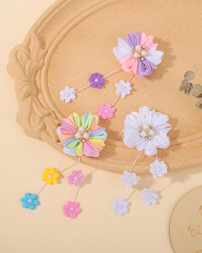doboi 6PCS Baby Girl Hair Bows Clips Flower Hair Accessories Alligator Hair Clips for Girls Toddler Kids