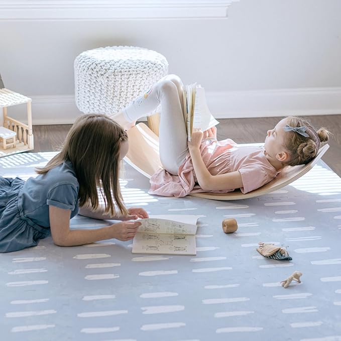 Little Landings Baby Play Mat for Floor - Shoreline (4x6ft) - Premium EVA Foam Play Mat for Babies & Toddlers (Ages 0-5+) Non-Toxic Playmat for Tummy Time, Crawling & Playroom - Stylish & Comfortable