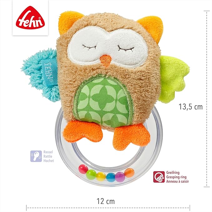 Fehn Sleeping Forest Collection Owl Rattle Ring
