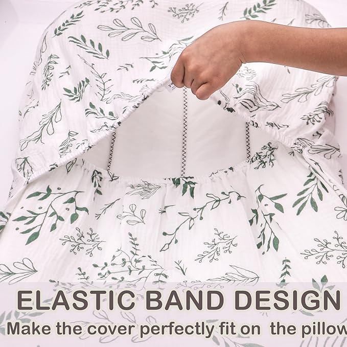 Muslin Baby Lounger Cover for Snuggle Me Lounger,3 Pack 100% Cotton Newborn Baby Lounger Pillow Covers,Soft and Breathable Baby Nest Slipcover for Boys Girls （Covers Only