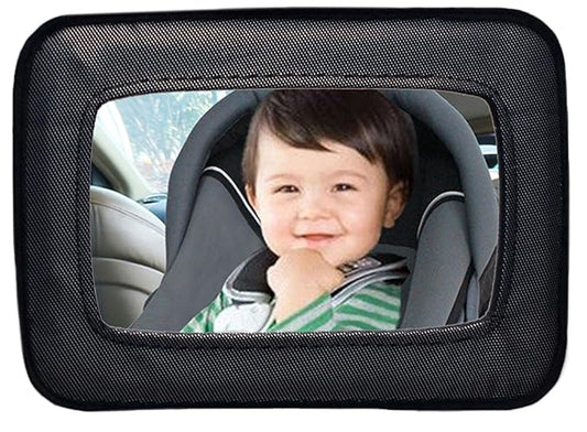 Dreambaby Backseat Rear Facing Baby Car Mirror - Extra Large Wide Angle View Soft Car Seat Mirror – Model L291