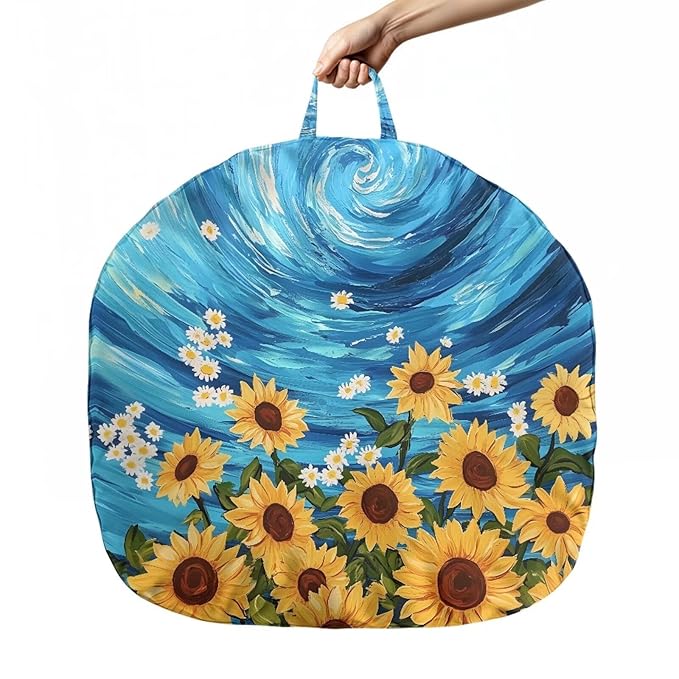 Newborn Lounger Cover, Sunflower Daisy Print Waterproof Infant Lounger Pillow Cover Soft Baby Lounger Slipcover Washable Infant Lounger Pillow Cover for Most Babies