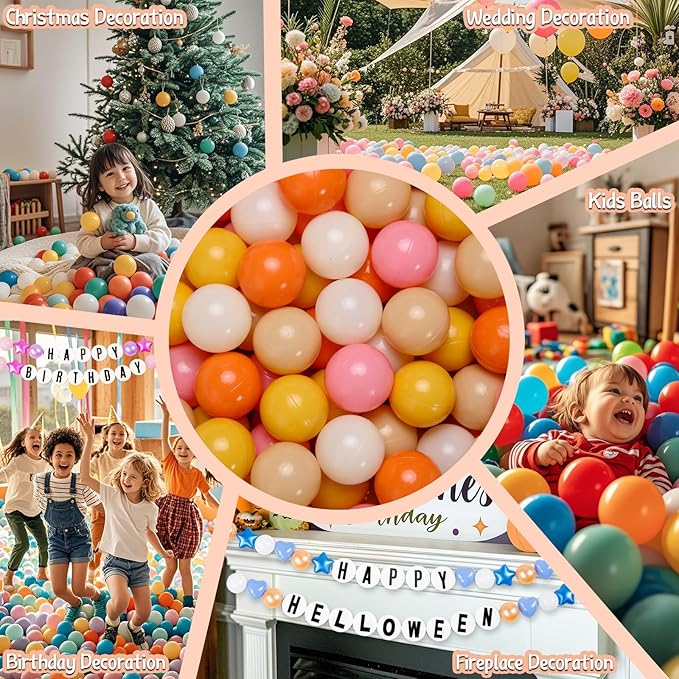 GOGOSO Ball Pit Balls for Toddlers Dogs Baby, 2.2 Inch Pastel Play Ball Toys Kid Ballpit, Bounse House, Birthday, Tent, Party,100 pcs