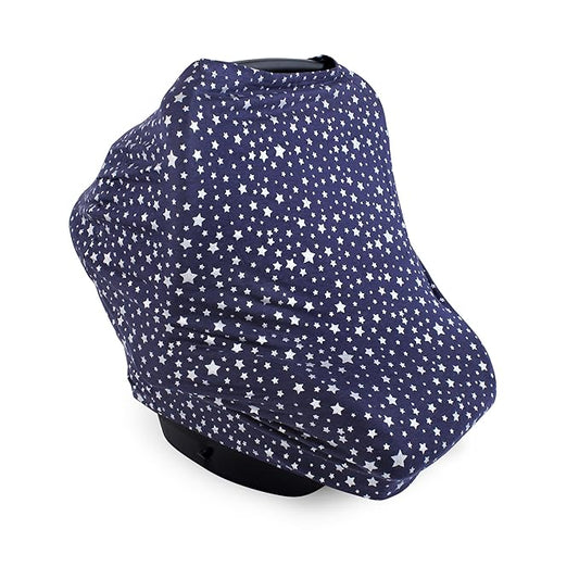Hudson Baby Unisex Baby Multi-use Car Seat Canopy, Star, One Size