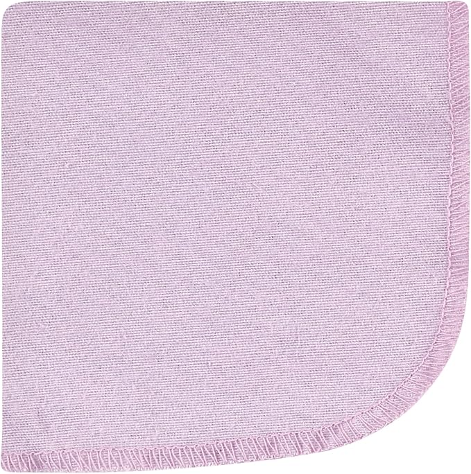 Hudson Baby Unisex Baby Flannel Cotton Washcloths, Purple Dainty Floral 10 Pack, One Size