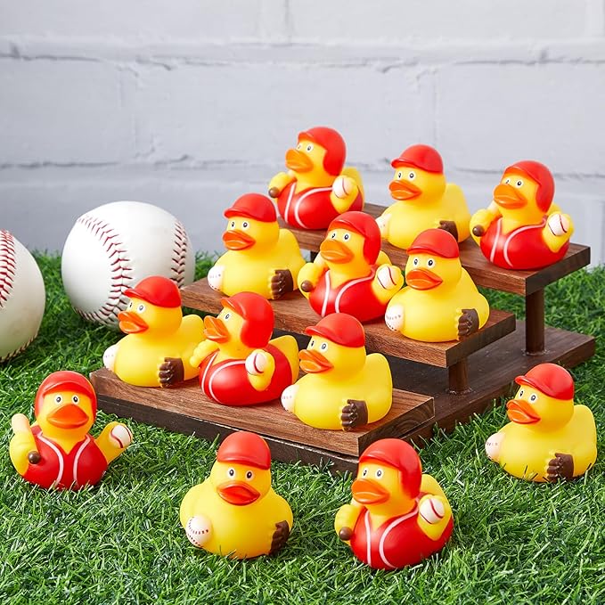 Deekin Rubber Ducks 2 Inch Bulk Sport Party Favors for Team Events Decorations Birthday Party Supplies Club Player Gift(48 Pcs,Baseball Team)