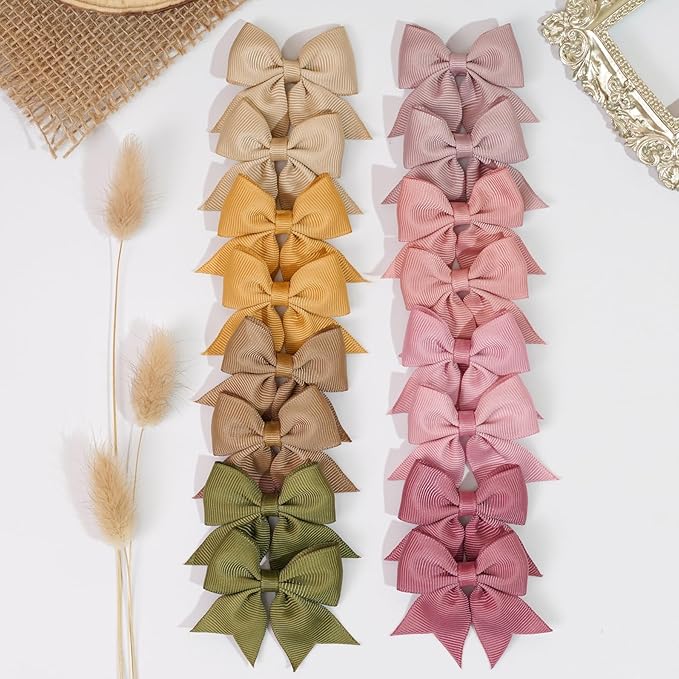 JOYOYO 60Pcs Baby Bows Alligator Hair Clips in 30 Pastel Colors, Barrettes and Bows for Baby Girls,Toddlers,Kids