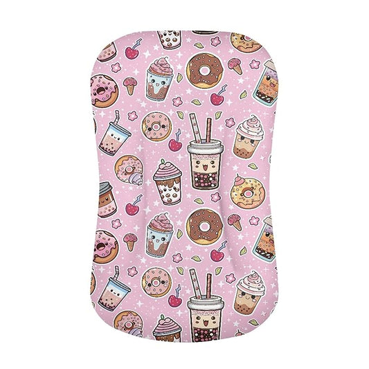 Ice Cream Milk Tea Donuts Newborn Pillow Lounger Cover Baby Nest Loungers Snuggle Me Cover Infant Stretch Fitted Pillow Covers Pink Baby Blanket