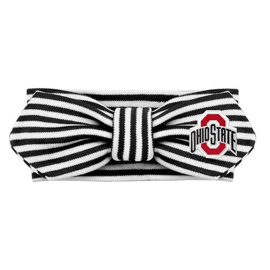 Creative Knitwear Ohio State University Buckeyes Striped Hair Knot