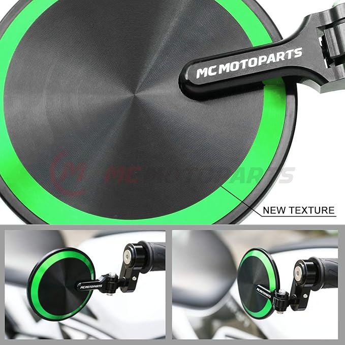 Green Reborn CNC Bar End Mirrors For Kawasaki NINJA 1000 SX 2010-2016
