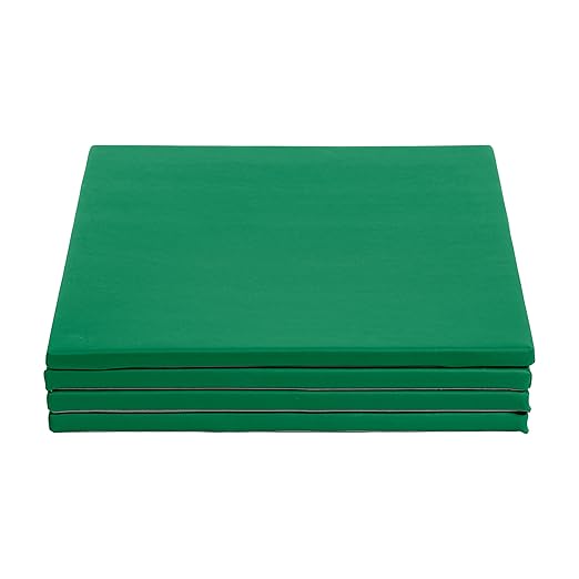 ECR4Kids SoftZone Play Patch Activity Mat Squares, Modular Playmat, Green, 4-Pack