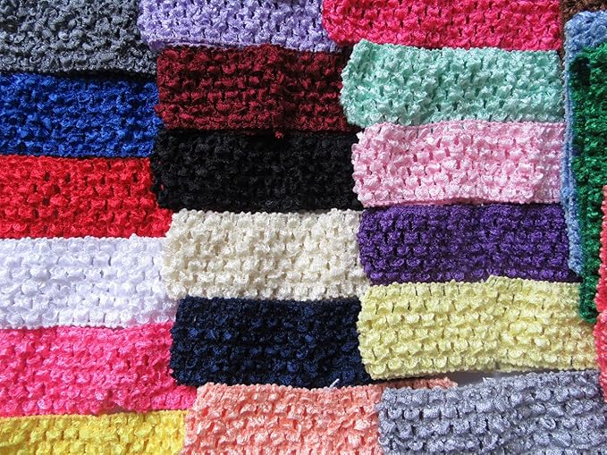 YYCRAFT Elastic Crochet Headbands for Newborn Infant Toddler Baby Girls Skinny Hair Bands Accessories