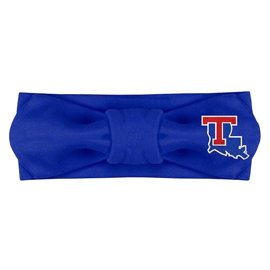 Creative Knitwear Louisiana Tech Bulldogs Infant Girls Royal Solid Hair Knot Headband Embroidered Logo - Size Newborn - 4T