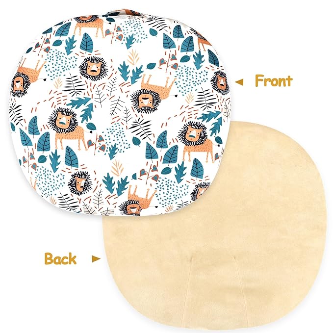 SWESEN Newborn Lounger Cover, 1 Pack Soft Removable Slipcovers for Infant Lounger, Cozy Baby Lounger Cover for Boys and Girls, Covers Only, Lion