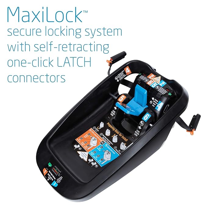 Maxi-Cosi Baby Car Seat Base, Fits Several Maxi Cosi Car Seat Models, Baby Carseat Base for Travel, Black