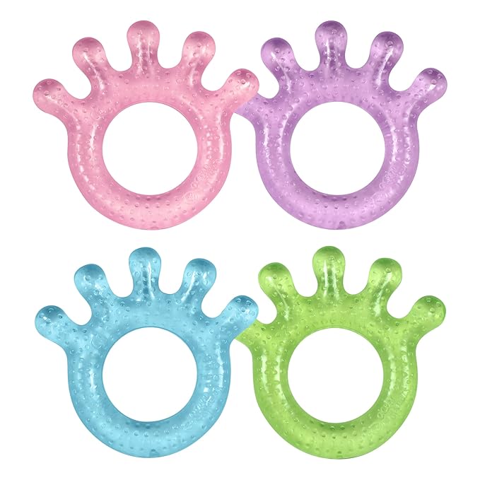 I Play, Teether Pink Purple Hand, 2 Count