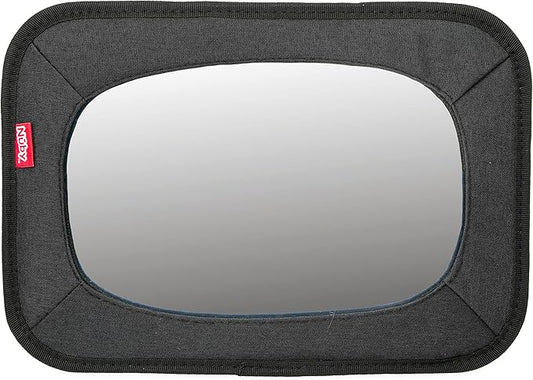 Nuby Shatterproof Rear Facing Backseat Baby Mirror, Black