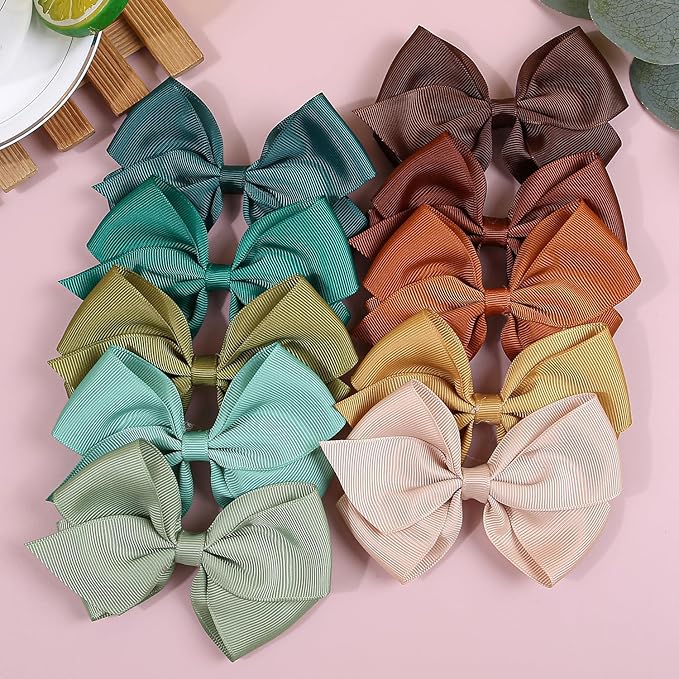 XIMA 30Pcs Grosgrain Ribbon Hair Bows for Girls,Solid Color Alligator Hair Clips,Cute Hair Accessories Set for Toddlers Kids Baby Girls,Hair Barrettes for Daily Wear,School,Party, Birthday Gift