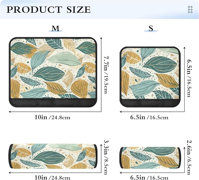 CHIFIGNO Boho Style Leaves Seat Belt Cover Pad Universal Car Seat Straps Cover 2Pcs Shoulder Strap Covers for Girls Boys Adults