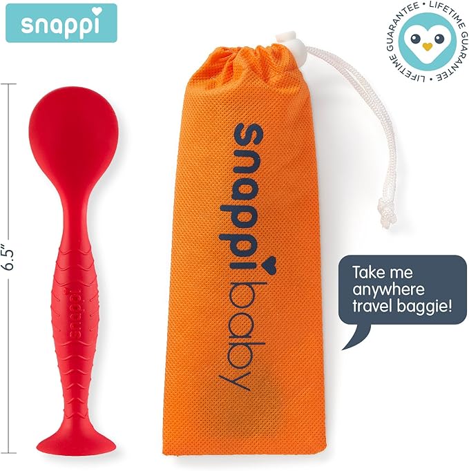 Ergo Brush Diaper Cream Applicator for a Baby Bum | Medical-Grade Silicone Diaper Rash Cream Bottom Brush Keeps Hands/Fingernails Clean (Cardinal Red)