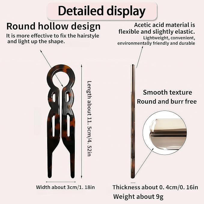 4PCS Prestige French Hair Pins - Serrated Anti-Slip Design, Curved Angle for Better Head Fit, New Elegant Hair Accessories for Women, Suitable for All Hair Types