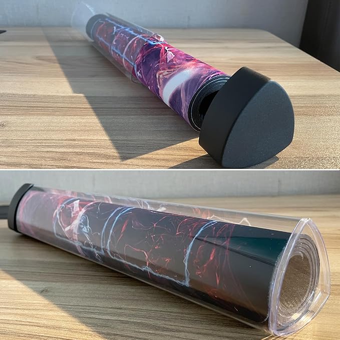 1 PCS Playmat Tube Prism-Shaped Playmat Tube for MTG ygo DTCG playmat Will Not Roll Off Surface (1 pcs)
