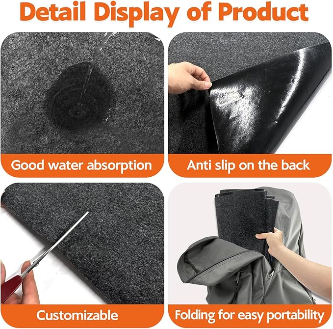 Outdoor Playhouse Mat 55 * 70.8 in Non Slip Backing Outdoor Play Mat Playhouse Activity Pad Rug Waterproof House Play Mat for Outside Game