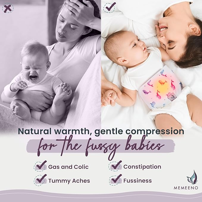 Colic & Gas Relief Baby Belly Band - Ceta (Whale)
