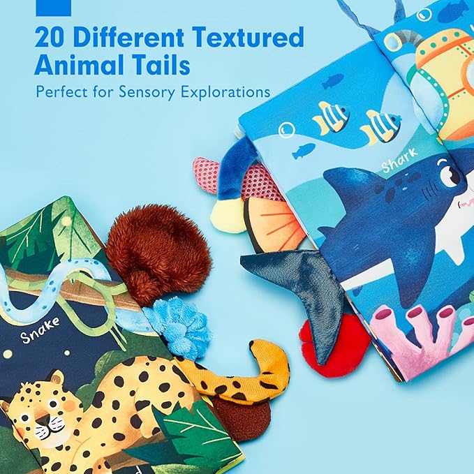 hahaland Baby Toys 0-12 Months - Soft, Crinkle, Squeaky, Sensory Toys for Babies