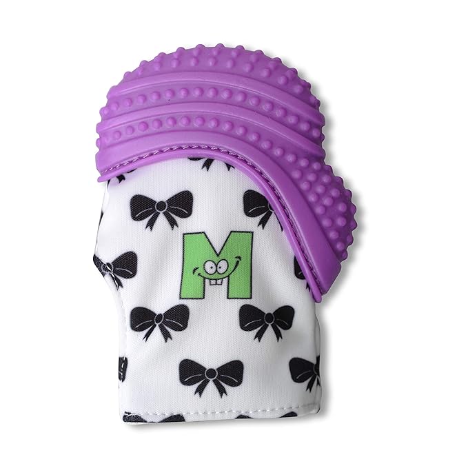 Munch Mitt Mini - Yellow' (Purple, Bows)