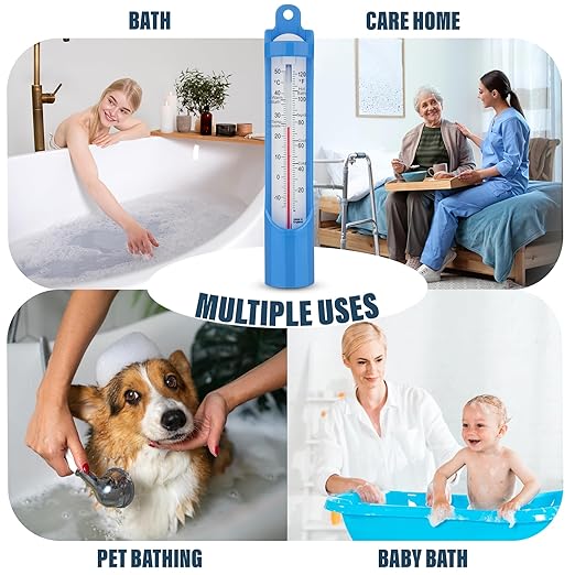Swimming Pool Thermometer 230 mm - Scoop Sampling Water Temperature Thermometer for Bath Swimming Pool Ice Bath - Easy to use Water Thermometer